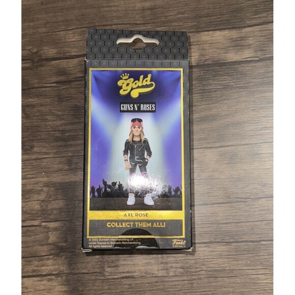 New In Box Funko Gold Axl Rose Guns & Roses Premium VINYL FIGURE GnR - Picture 3 of 6